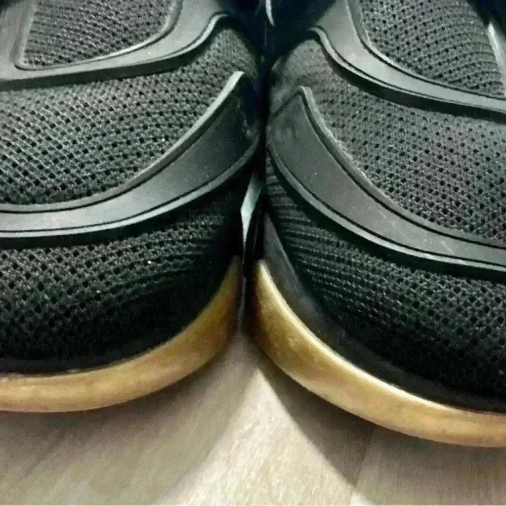Prada Men Black Mesh Gold Sole Sneakers Shoes Size Authentic 7-37.5